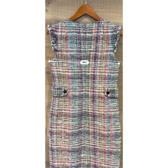 NWOT Akris Punto Raw-Edge Tweed Dress Size 4 - Picture 6 of 10